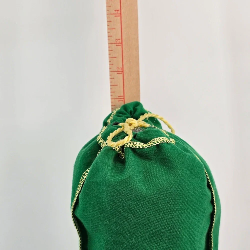 Crown Royal‎ Plush Gnome Christmas Holiday Decor Green Gold Accents Hand Made